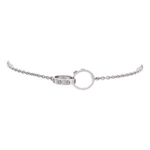 Cartier Love Interlocking Bracelet 18K White Gold